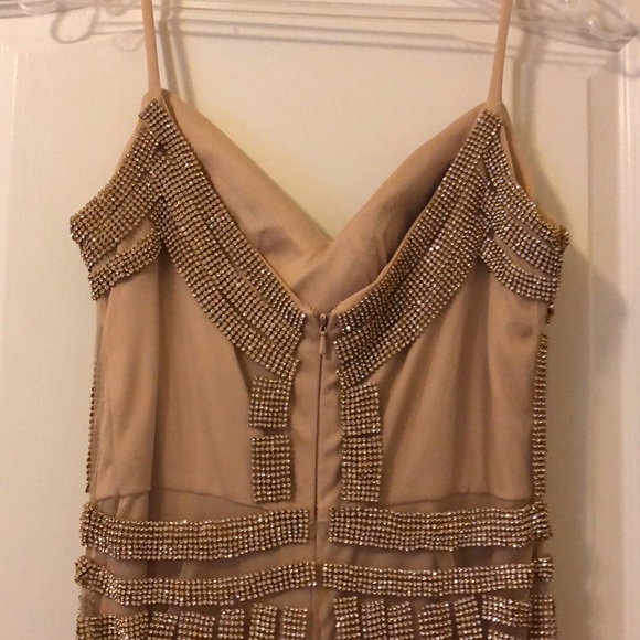 👑 Gold Rhinestone Formal Dress 👑 - Picture 4 of 5